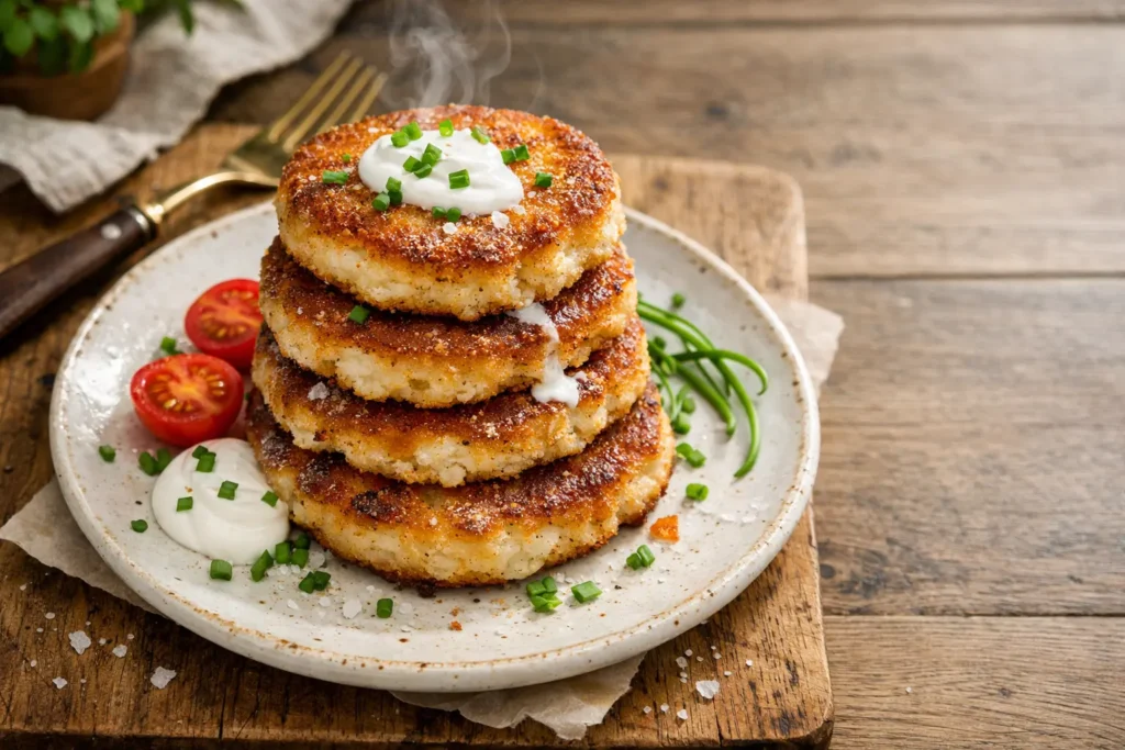 how to make potato cakes from leftover mashed potatoes with crispy edges
