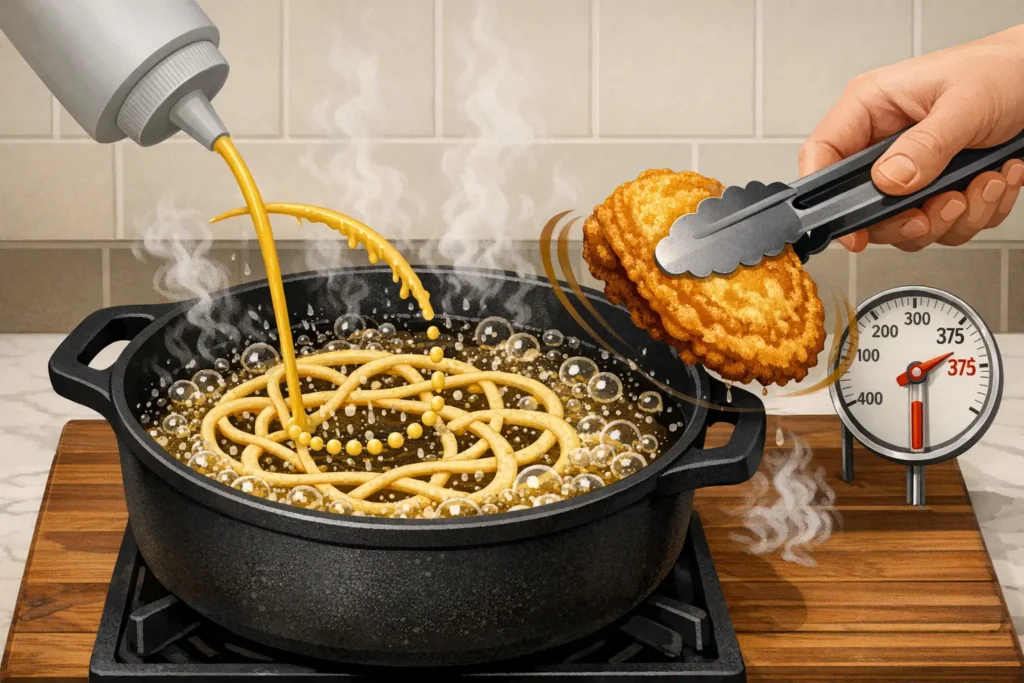 how to make funnel cake batter drizzle